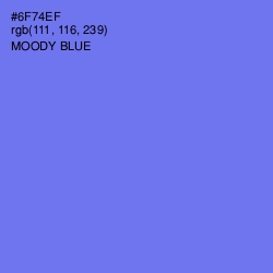 #6F74EF - Moody Blue Color Image