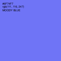 #6F74F7 - Moody Blue Color Image