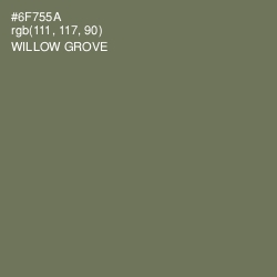 #6F755A - Willow Grove Color Image