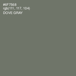#6F7568 - Dove Gray Color Image