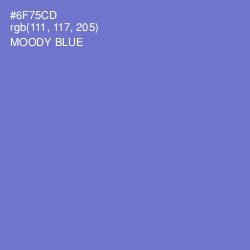 #6F75CD - Moody Blue Color Image