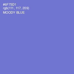 #6F75D1 - Moody Blue Color Image