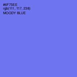 #6F75EE - Moody Blue Color Image