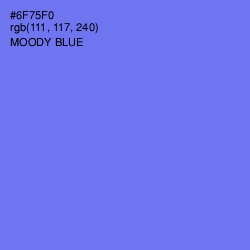 #6F75F0 - Moody Blue Color Image