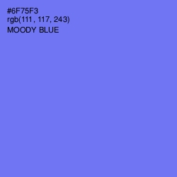 #6F75F3 - Moody Blue Color Image