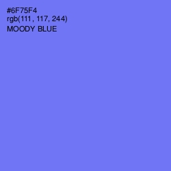 #6F75F4 - Moody Blue Color Image