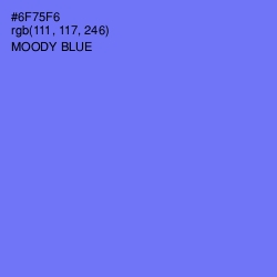 #6F75F6 - Moody Blue Color Image