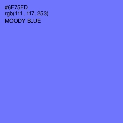 #6F75FD - Moody Blue Color Image