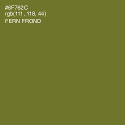 #6F762C - Fern Frond Color Image