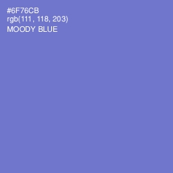 #6F76CB - Moody Blue Color Image