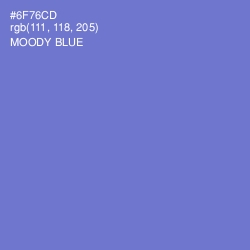 #6F76CD - Moody Blue Color Image