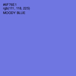 #6F76E1 - Moody Blue Color Image