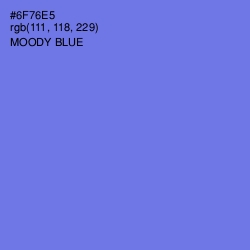 #6F76E5 - Moody Blue Color Image