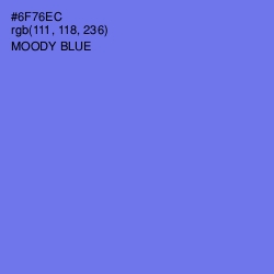 #6F76EC - Moody Blue Color Image