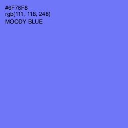 #6F76F8 - Moody Blue Color Image