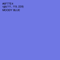 #6F77E4 - Moody Blue Color Image