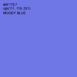 #6F77E7 - Moody Blue Color Image