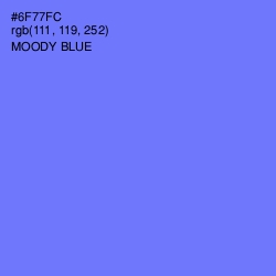 #6F77FC - Moody Blue Color Image