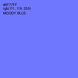 #6F77FF - Moody Blue Color Image