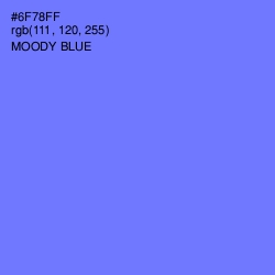 #6F78FF - Moody Blue Color Image