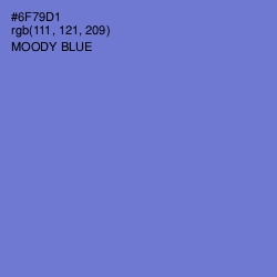 #6F79D1 - Moody Blue Color Image