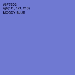 #6F79D2 - Moody Blue Color Image