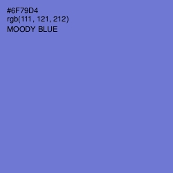 #6F79D4 - Moody Blue Color Image