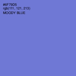 #6F79D5 - Moody Blue Color Image