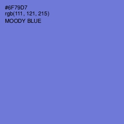 #6F79D7 - Moody Blue Color Image