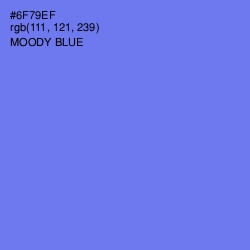 #6F79EF - Moody Blue Color Image