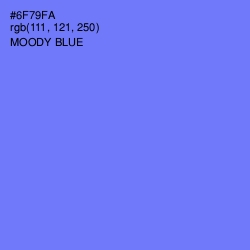 #6F79FA - Moody Blue Color Image