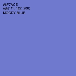 #6F7ACE - Moody Blue Color Image