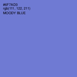 #6F7AD3 - Moody Blue Color Image