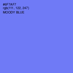 #6F7AF7 - Moody Blue Color Image