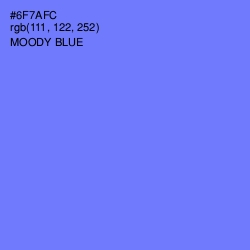 #6F7AFC - Moody Blue Color Image