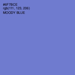 #6F7BCE - Moody Blue Color Image