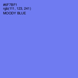 #6F7BF1 - Moody Blue Color Image