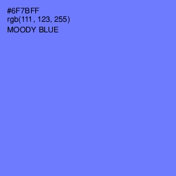 #6F7BFF - Moody Blue Color Image