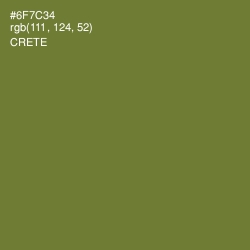 #6F7C34 - Crete Color Image