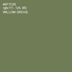 #6F7C55 - Willow Grove Color Image