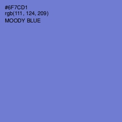 #6F7CD1 - Moody Blue Color Image