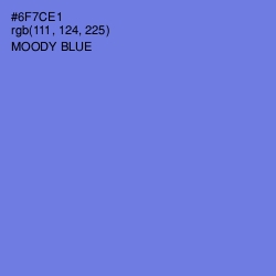 #6F7CE1 - Moody Blue Color Image