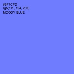 #6F7CFD - Moody Blue Color Image