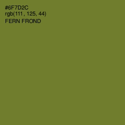 #6F7D2C - Fern Frond Color Image