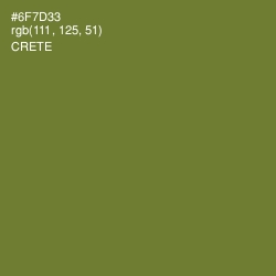 #6F7D33 - Crete Color Image