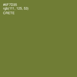 #6F7D35 - Crete Color Image