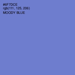 #6F7DCE - Moody Blue Color Image