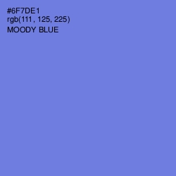 #6F7DE1 - Moody Blue Color Image