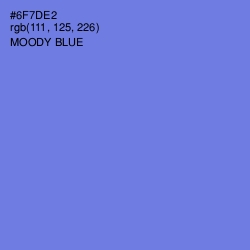 #6F7DE2 - Moody Blue Color Image