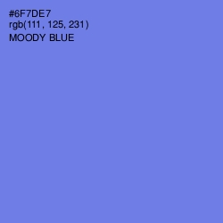 #6F7DE7 - Moody Blue Color Image